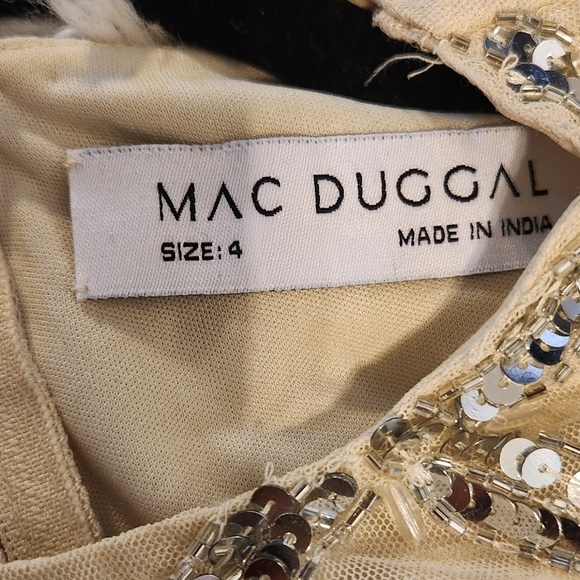 MAC DUGGAL EMBELLISHED HIGH NECK CUT OUT GOWN - Picture 14 of 17